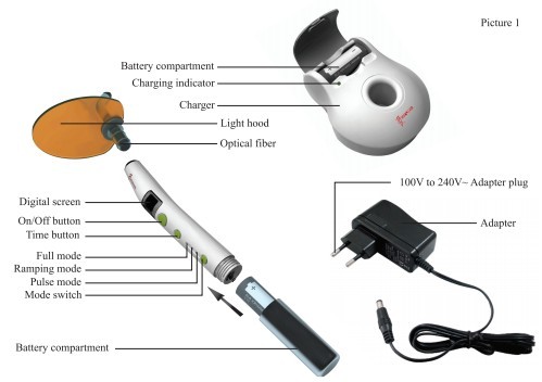 Woodpecker® LED-C 무선광중합기 1200mw